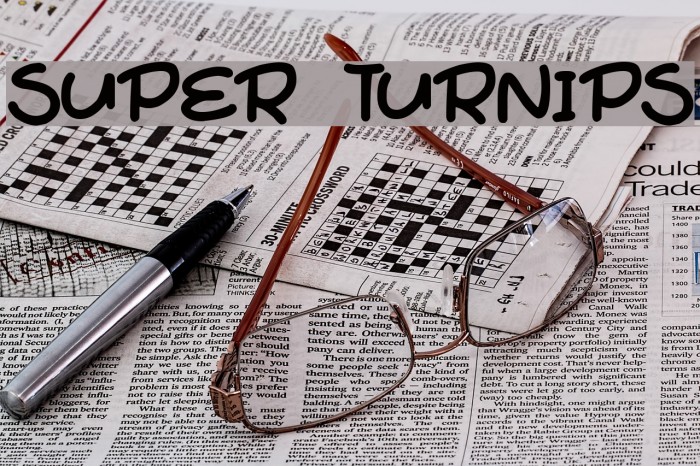 Super Turnips Font examples