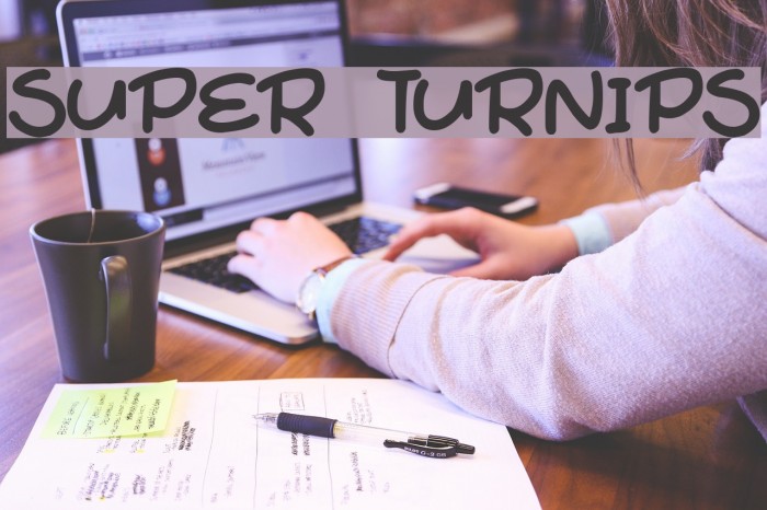 Super Turnips Font examples