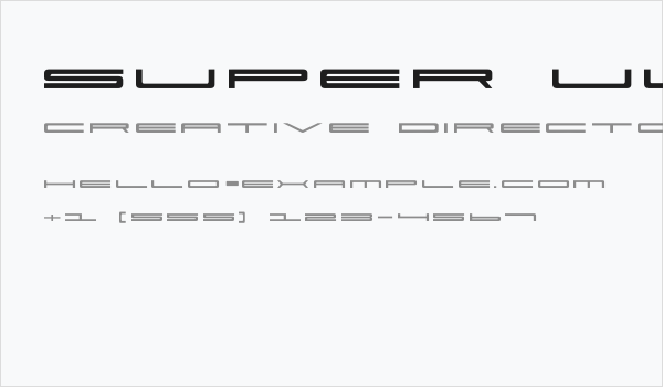 Super Ultra 911 Business Card