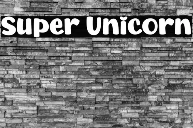 Super Unicorn Font examples