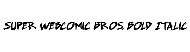 Super Webcomic Bros. Bold Italic 字体