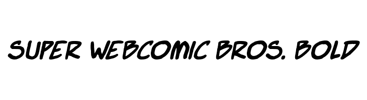 Super Webcomic Bros. Bold 字体
