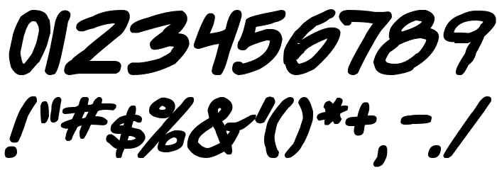 Super Webcomic Bros. Bold Font OTHER CHARS