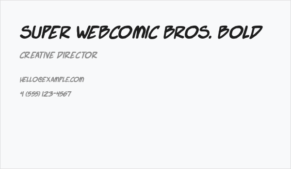 Super Webcomic Bros. Bold Business Card