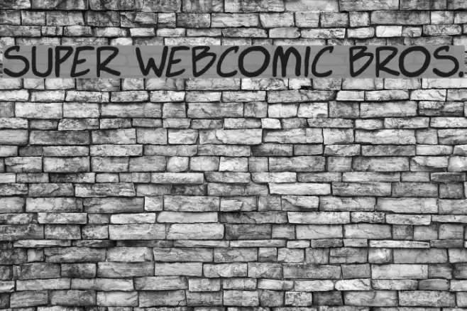 Super Webcomic Bros. Font examples