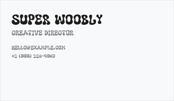 Super Woobly Business Card