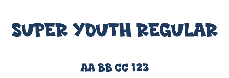 Super Youth Regular Font Preview
