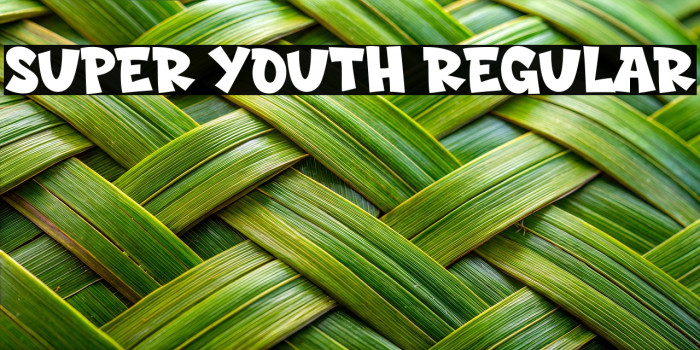 Super Youth Regular خط examples