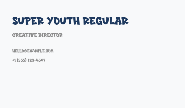 Super Youth Regular Business Card
