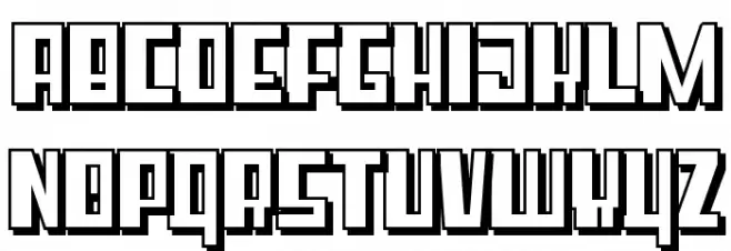 Super cube フォント 大文字