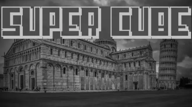Super cube Font examples