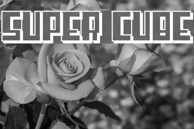 Super cube Font examples