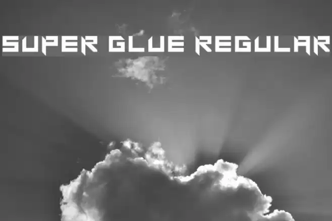 Super glue Regular Font examples