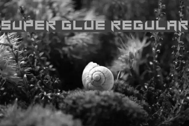 Super glue Regular Font examples