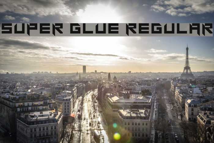 Super glue Regular Schriftart examples