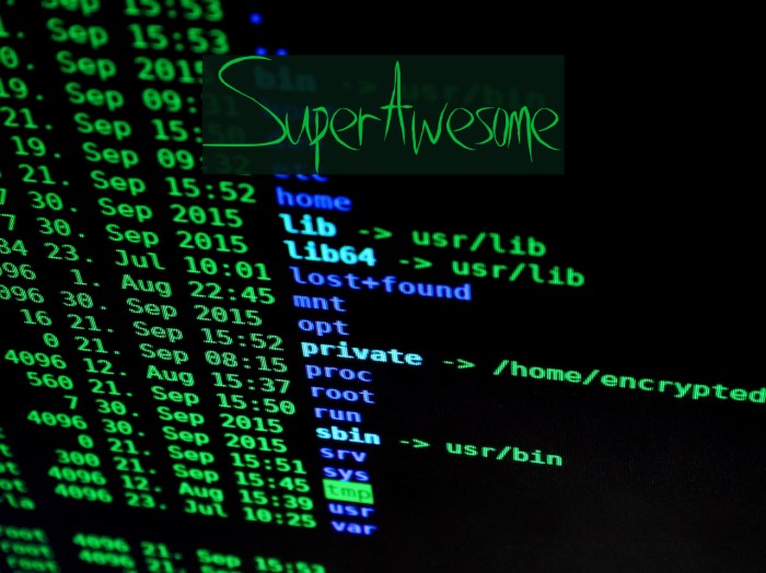 SuperAwesome Font examples
