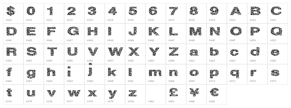 SuperCracks Character Map