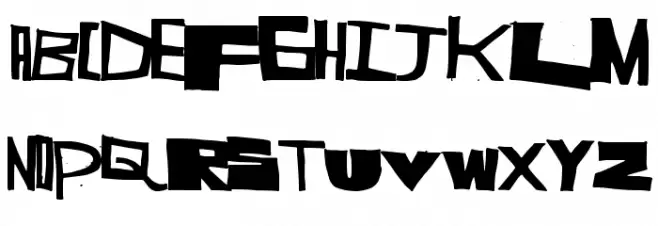 SuperCut Font UPPERCASE