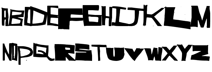 SuperCut Font LOWERCASE