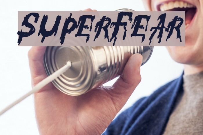 SuperFear Font examples