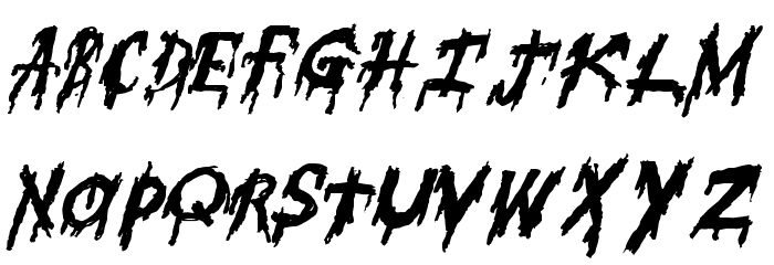 SuperFear Font LOWERCASE