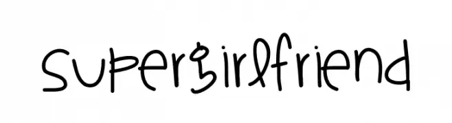 SuperGirlfriend  Frei Schriftart Herunterladen