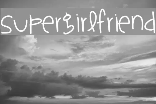 SuperGirlfriend Font examples
