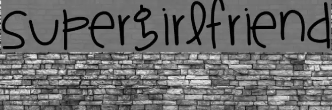 SuperGirlfriend Font examples