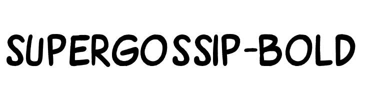 SuperGossip-Bold Шрифта