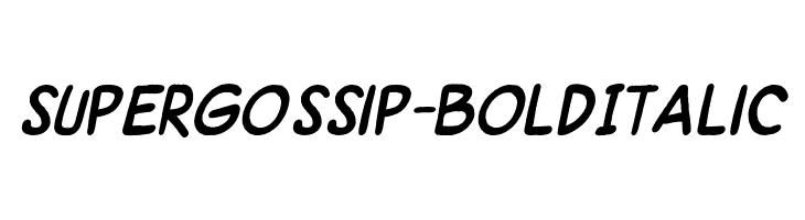 SuperGossip-BoldItalic फ़ॉन्ट