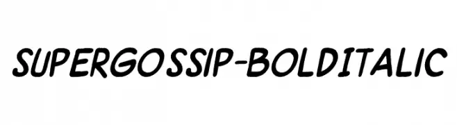 SuperGossip-BoldItalic  baixar fontes gratis