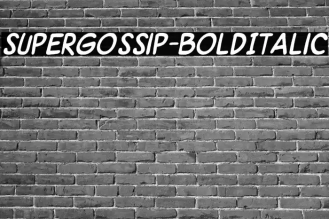 SuperGossip-BoldItalic Polices examples