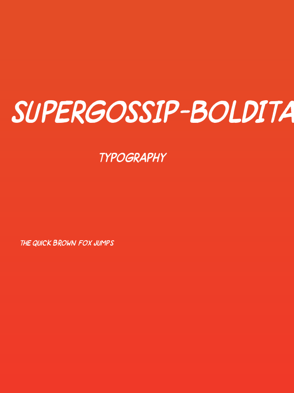 SuperGossip-BoldItalic Poster