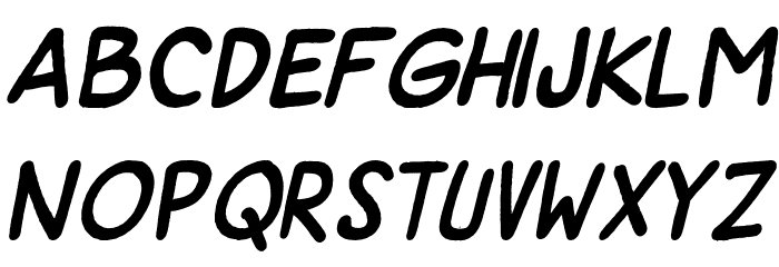 SuperGossip-BoldItalic Font LOWERCASE