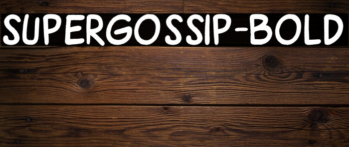 SuperGossip-Bold Шрифта examples