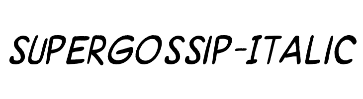 SuperGossip-Italic لخطوط تنزيل