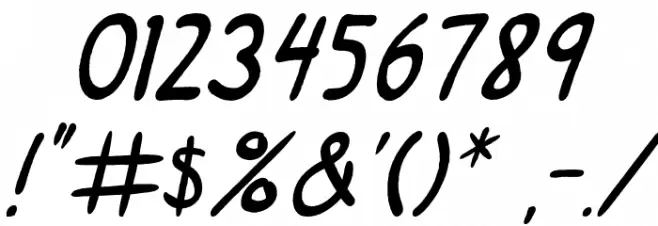 SuperGossip-Italic Font OTHER CHARS