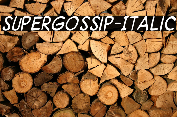 SuperGossip-Italic لخطوط تنزيل examples