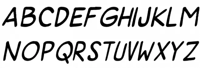 SuperGossip-Italic Caratteri MINUSCOLO