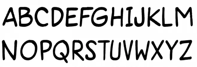 SuperGossip Font UPPERCASE