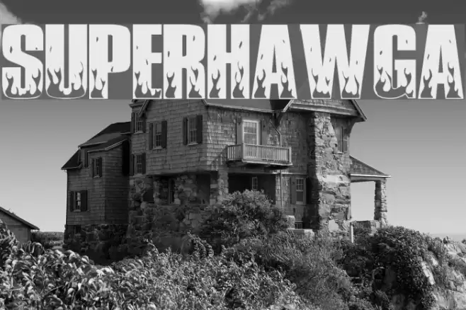 SuperHawgA Font examples