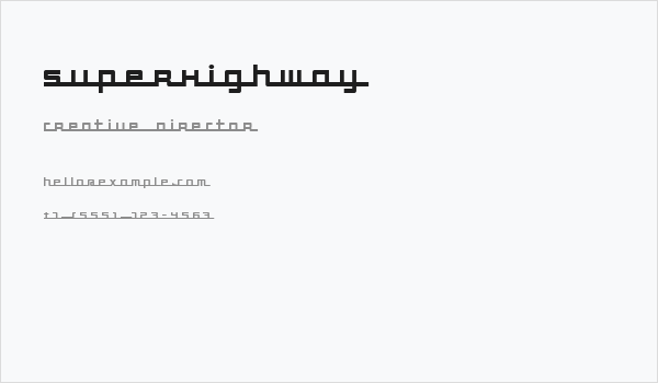 SuperHighway Business Card