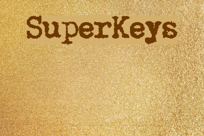 SuperKeys Font examples