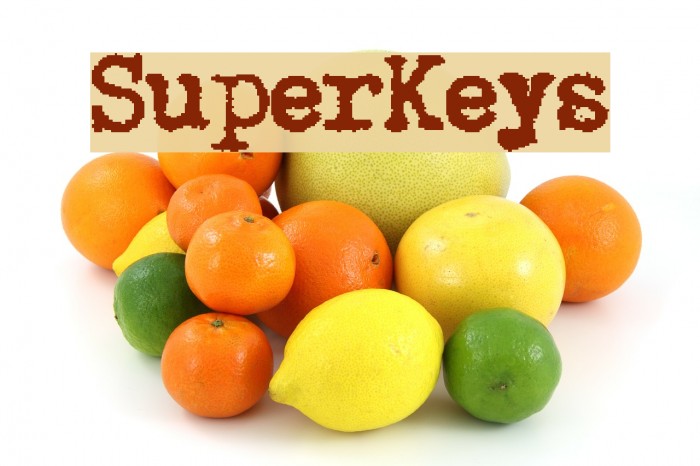 SuperKeys Font examples