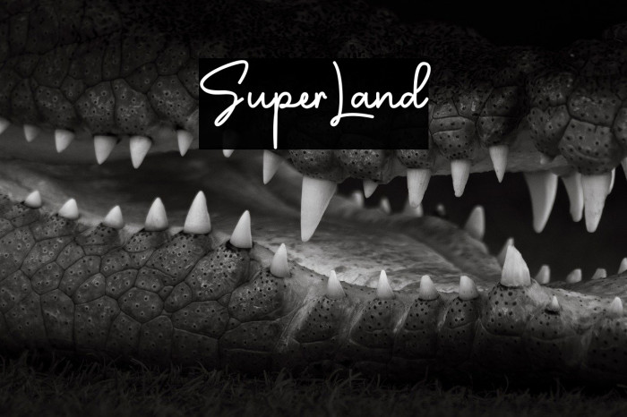SuperLand फ़ॉन्ट examples