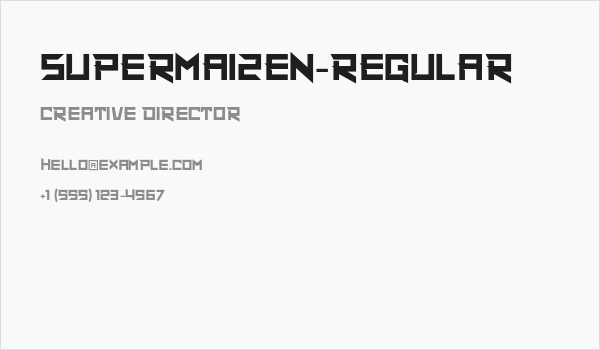 SuperMaizen-Regular Business Card