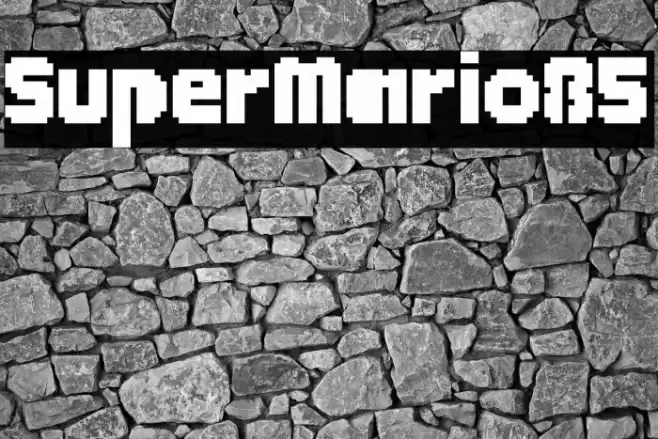 SuperMario85 Font examples