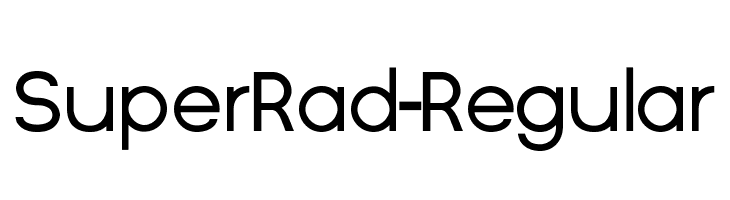 SuperRad-Regular Font