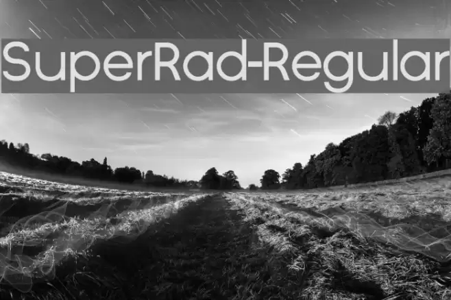 SuperRad-Regular Font examples