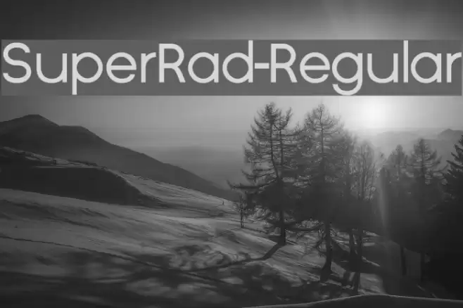 SuperRad-Regular Font examples